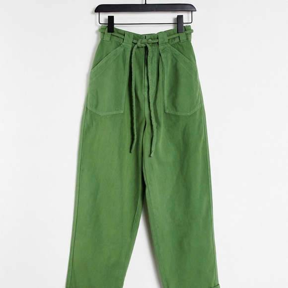 Free people flouncy green brand new pants - Picture 3 of 9